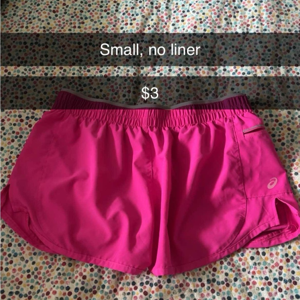 Asics Pink Athletic Shorts Lightweight and Relaxed Fit